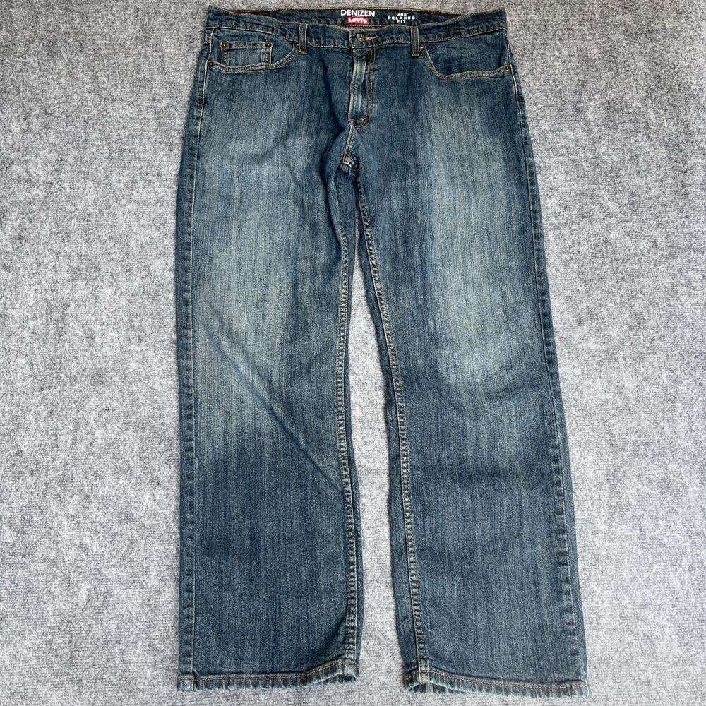 Levi’s Denizen 285 Relaxed Fit Jeans Mens 40x32 Blue Faded Straight Leg Denim